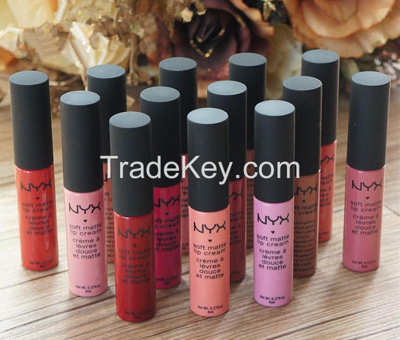 NYX Soft Matte Lip Cream colorful cosmetics lip gloss/ lip gel