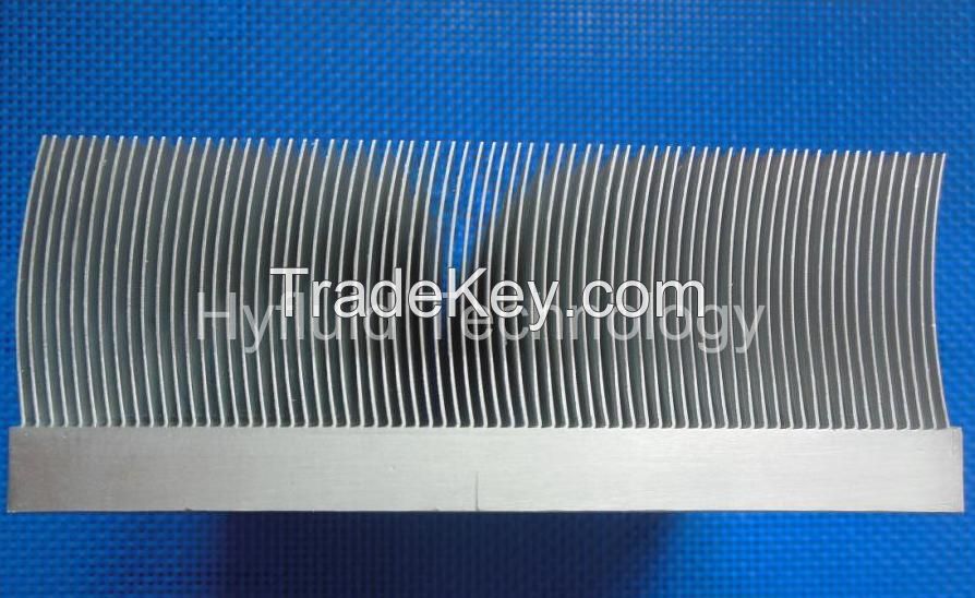 Skived Fin Heatsinks, Skived Heatsink, Skiving Heatsink, Heat Sink, 150X130X60mm, Al, Wash