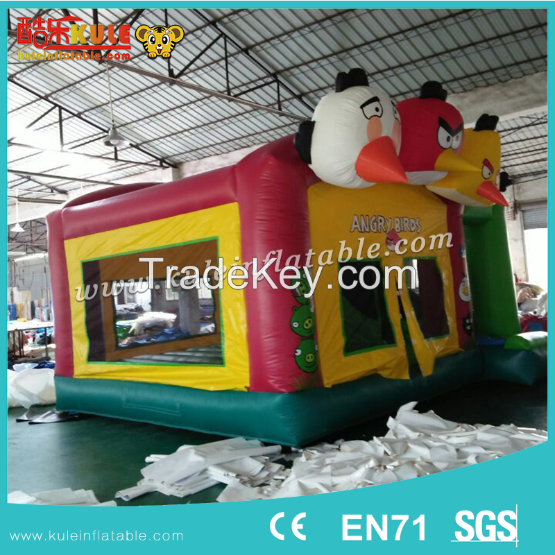 KULE Toys angry birds inflatable jumping bouncer with slide for sale