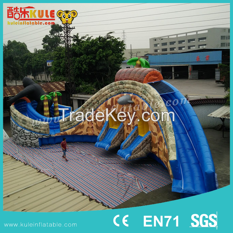 Kule Toys Inflatable Water Park Giant Polar Bear Park With Pool For Sale