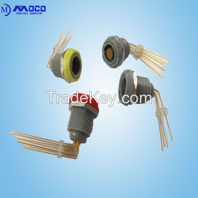Multipole from 2 pin to 14 pin plastic elbow contacts electric female connectors