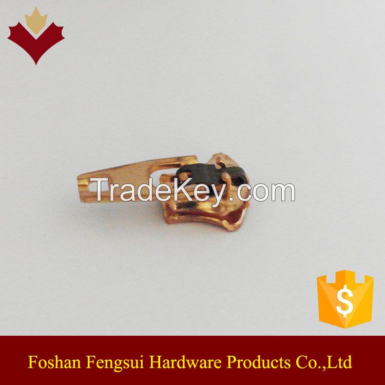 Copper plating wholesale zipper slider for jeans