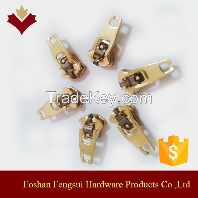 Hot sale Brass Spring Lock Zipper slider and puller