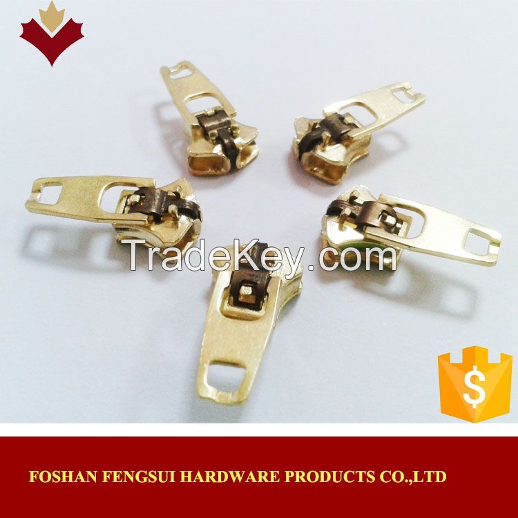 Hot sale Brass Spring Lock Zipper slider and puller