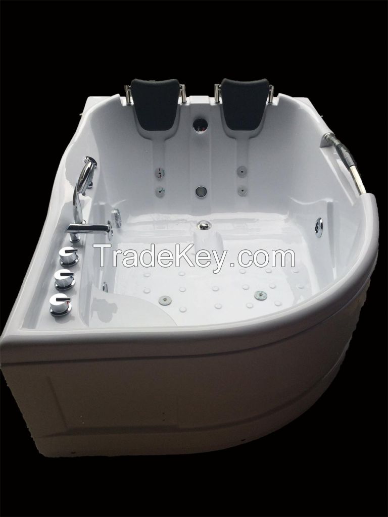 Acrylic whirlpool hydro massage bathtub for double people