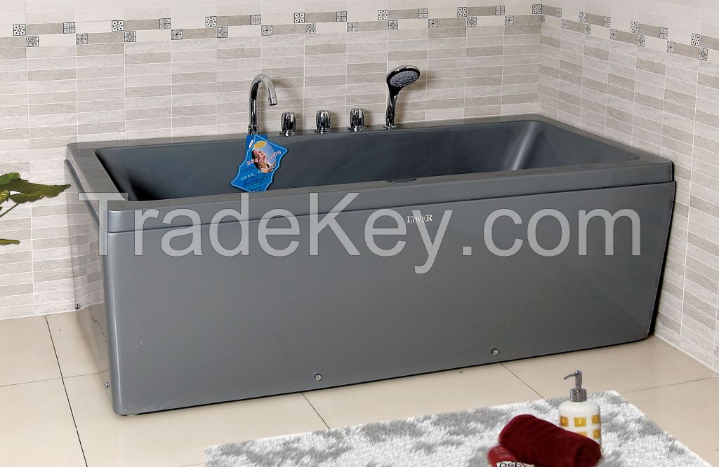 modern freestanding square whirlpool massage bathtub for adult