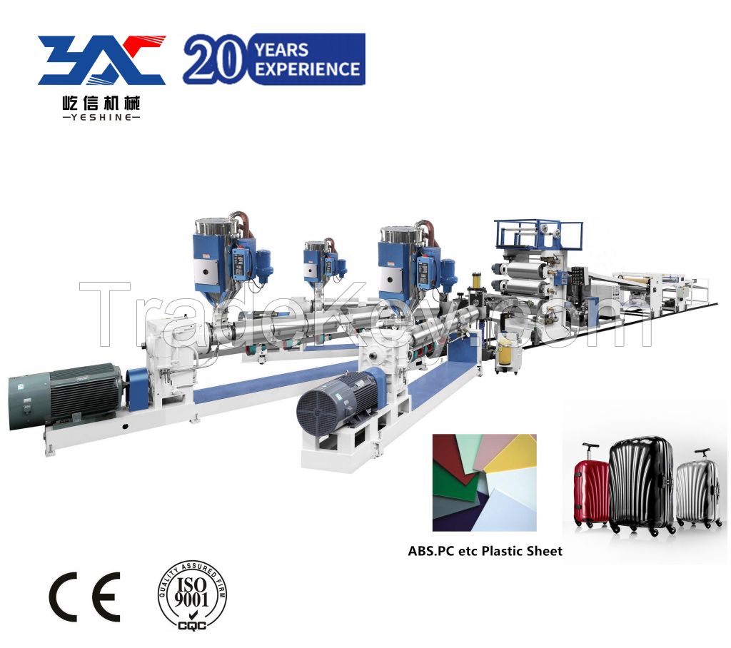 PC three line Plastic Sheet luggage making Machine