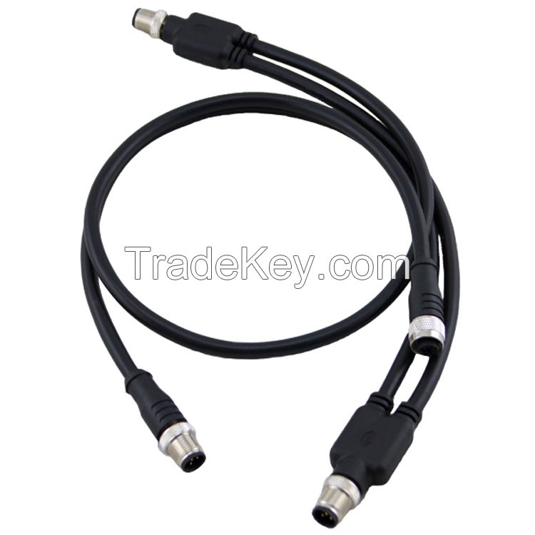 Mechanical sensor M12 3pin 4 pin 5pin 8pin 12pin cable connector with UL CE IEC certification