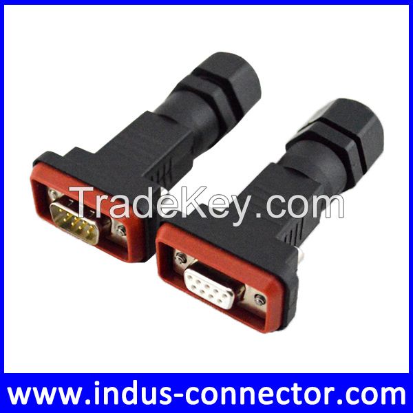 Assembly waterproof db9 d-sub male connector cable for network automotive