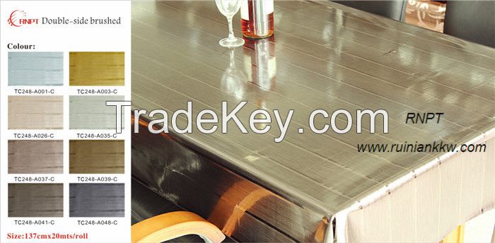 Deluxe water -proof, openhanded Brushed metallic table cloth, popular in South America