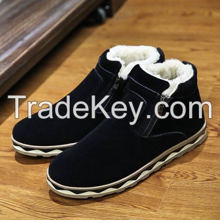 2015 new designs autumn/winter Korean fashion add wool men snow boots