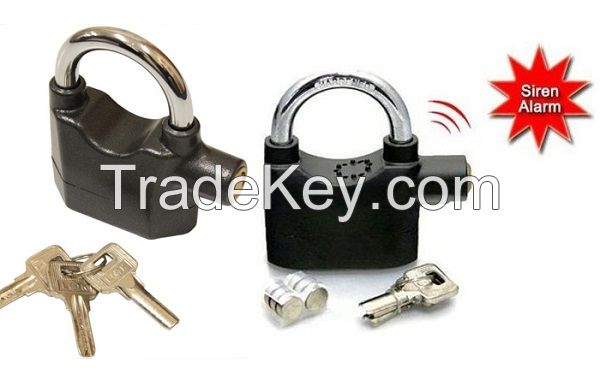 High quality Motorcycle alarm lock / Padlock alarm / Waterproof siren alarm lock