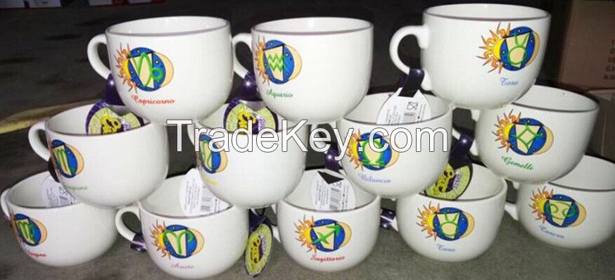 Cheap Stock Ceramic Porcelain Soup Mugs, Kitchenware