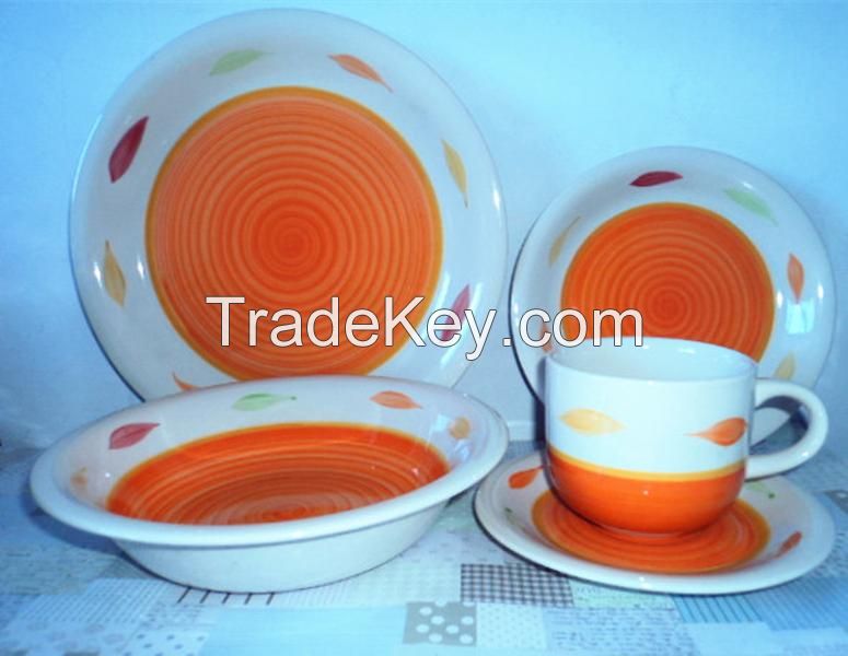 Beautiful 20pcs Stoneware Hand painted Ceramic Dinnerware/Dinner sets