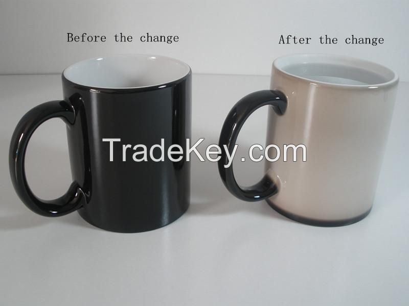 Color changing ceramic mugs