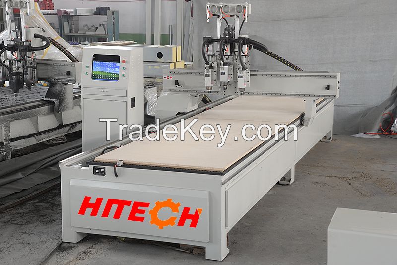 Chinese Advanced Multi Heads 3 Axis Woodworking CNC Router, Wood Engraving CNC Machine, Wood Carving CNC Machine