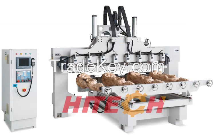 Multi Heads 4 Axis Wood Engraving CNC Router, Good Performance Rotary Axis CNC Machine, Egypt 4 Axis CNC Machine