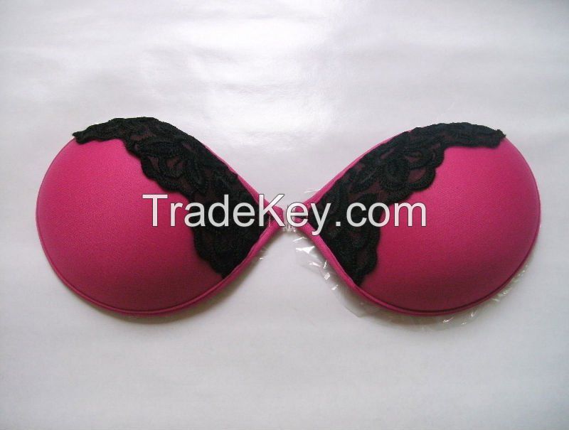 High quality beautiful lady underwear sexy fashion strapless bra with lace cover