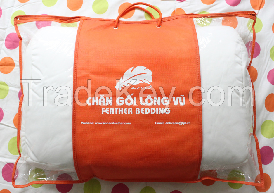 clear pvc plastic bedding pillow packaging bags wholesale