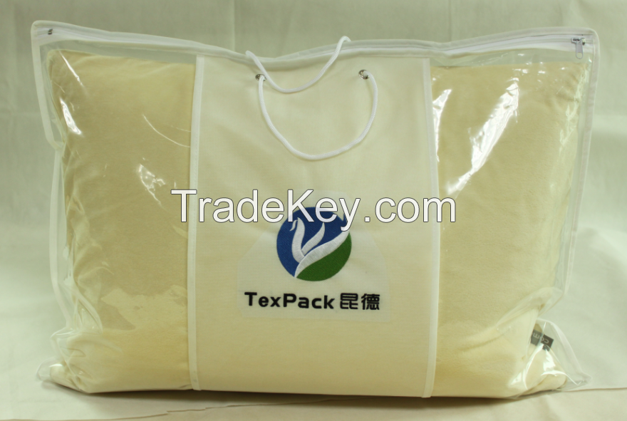 clear pvc plastic bedding pillow packaging bags wholesale