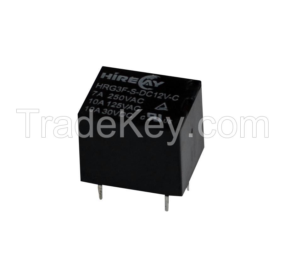 DC12V PCB relay,5pins 10A electrical relay,Sugar cube black,yellow casing relay