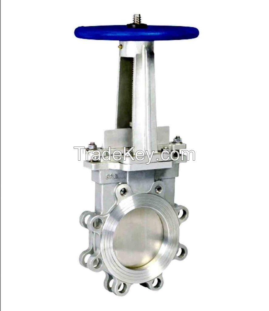 Rising & Non-rising stem resilient seated flange knife gate valve