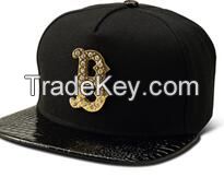 2015 custom new hip hop style cap and hat adjustable with B metal logo snapback cap/unisex baseball cap  