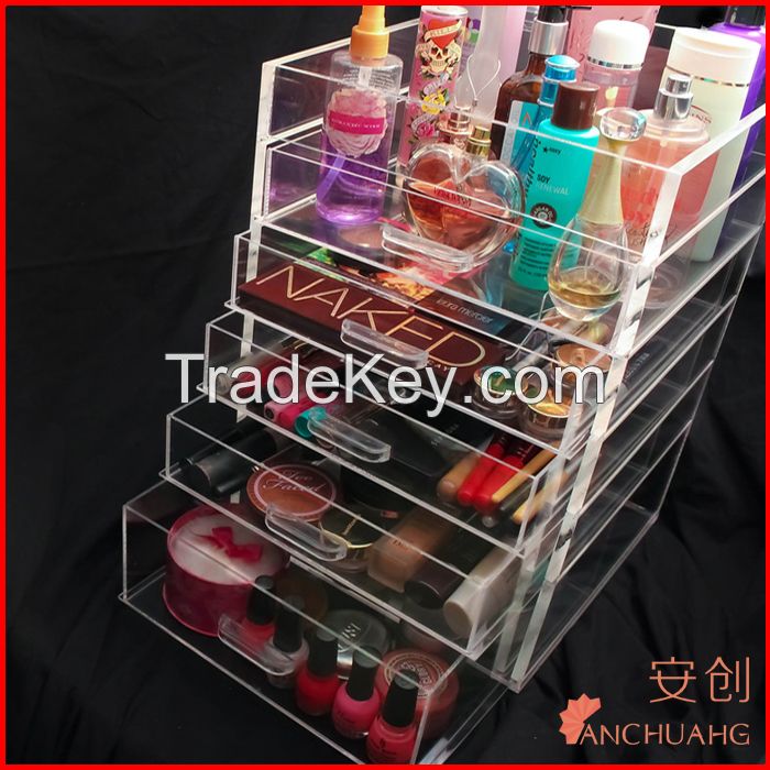 6 tiers acrylic makeup/cosmetics organizers with drawers