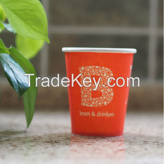 hot selling single wall disposable paper cups for hot drink dark blue high quality,custom logo design