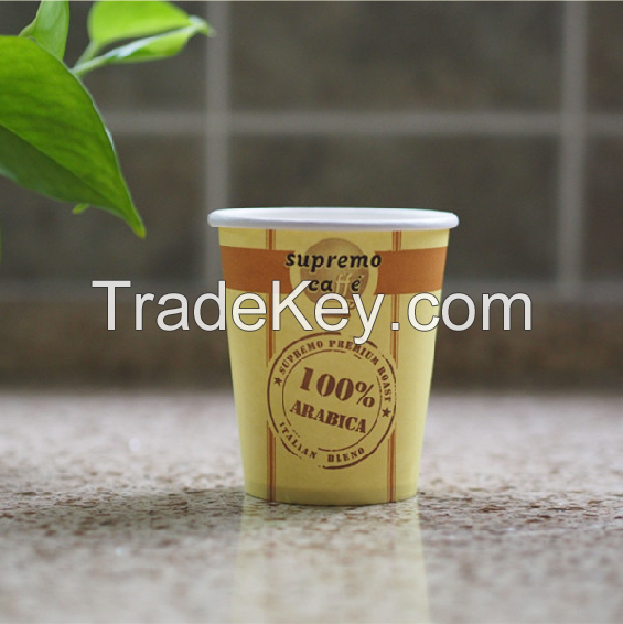 hot selling single wall disposable paper cups for hot drink dark blue high quality, custom logo design