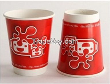 Food grade disposable coffee cup with lid 100% eco-friendly coffee shop tableware custom