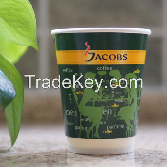 hot selling single wall disposable paper cups for hot drink dark blue high quality,custom logo design