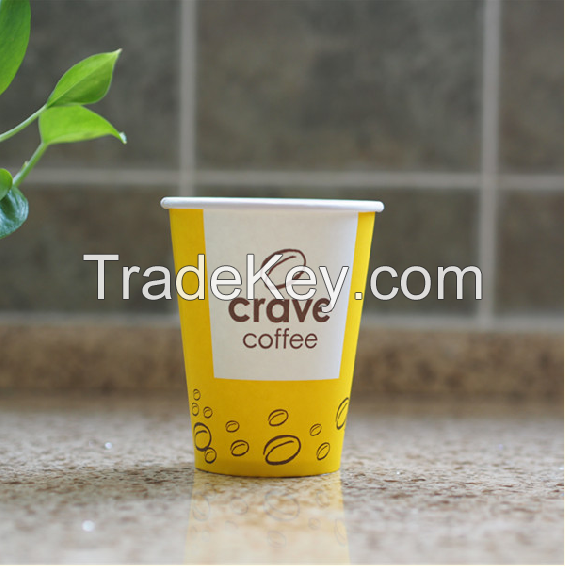 hot selling single wall disposable paper cups for hot drink dark blue high quality,custom logo design