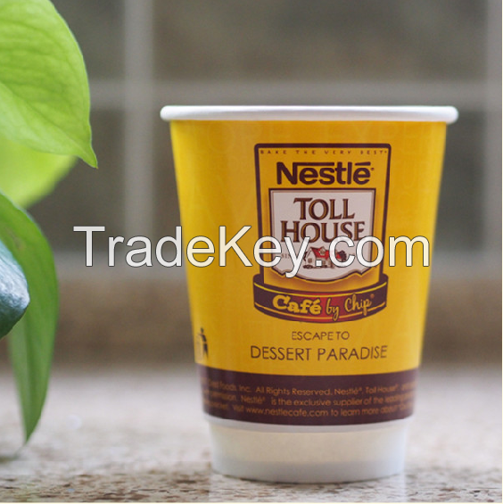 10oz disposable paper hot drink cups nestle coffee cups single wall one-off paper cup hot drinking