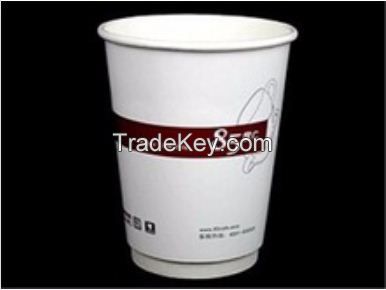 Food grade disposable double wall paper cup sample high quality shop party tableware supplies