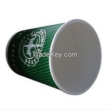 9oz food grade ripple disposable wall paper cup red color coffee cups custom logo