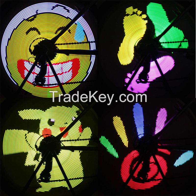 128 LED DIY picture bicycle wheel led bike light 