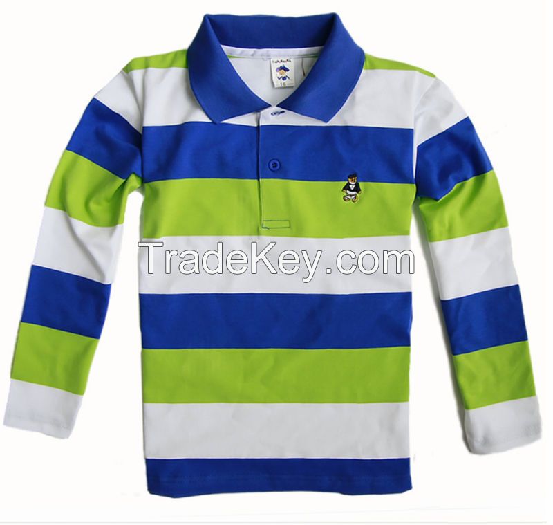 Color Combination polo shirt children in china