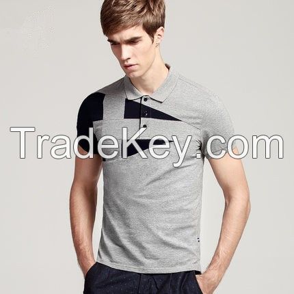 custom fashion cut and sew pique polo t shirt for men 