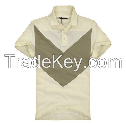 Custom fashion cut and sewn polo t shirt 