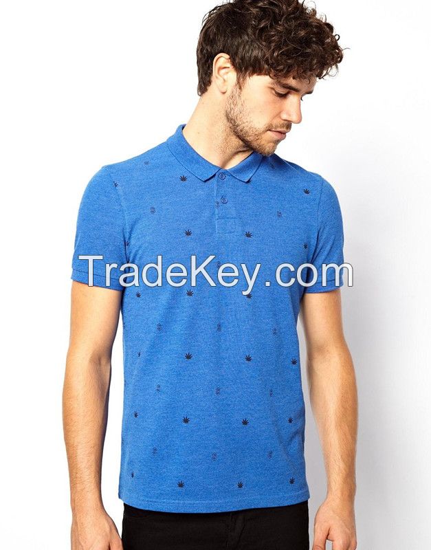 custom top fashion blue men's collar polo shirt quality t-shirts 