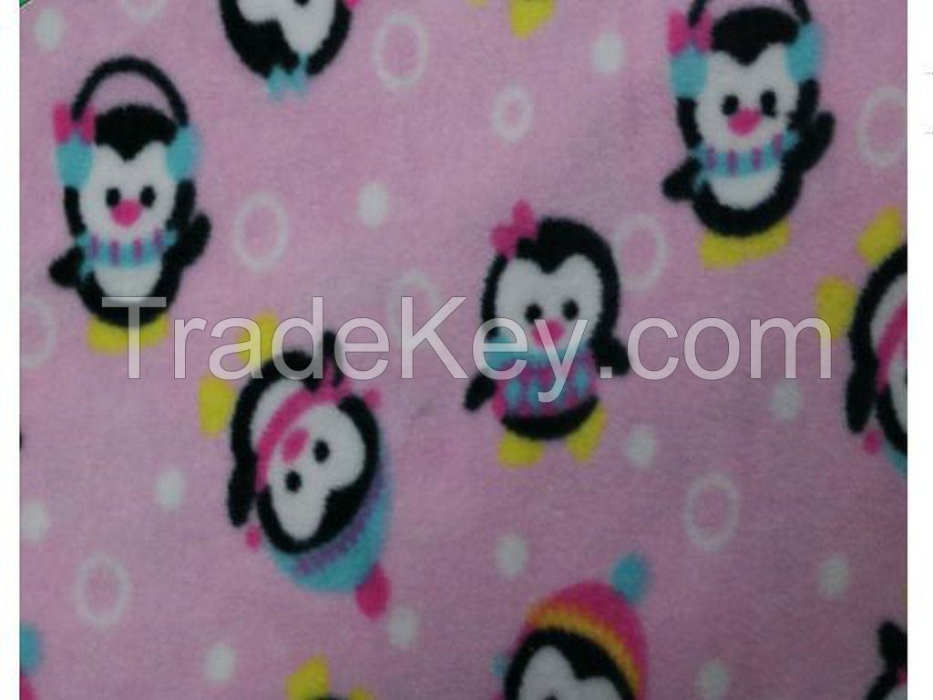 Baby custom cartoon printed polar fleece baby blanket fabric