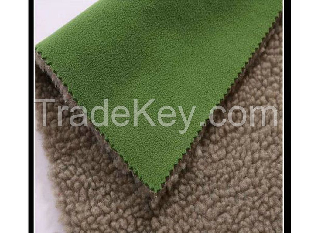 2016 hot selling 100% polyester coral fleece laminated sherpa fleece fabric for Baby Blanket, cushions, pillows
