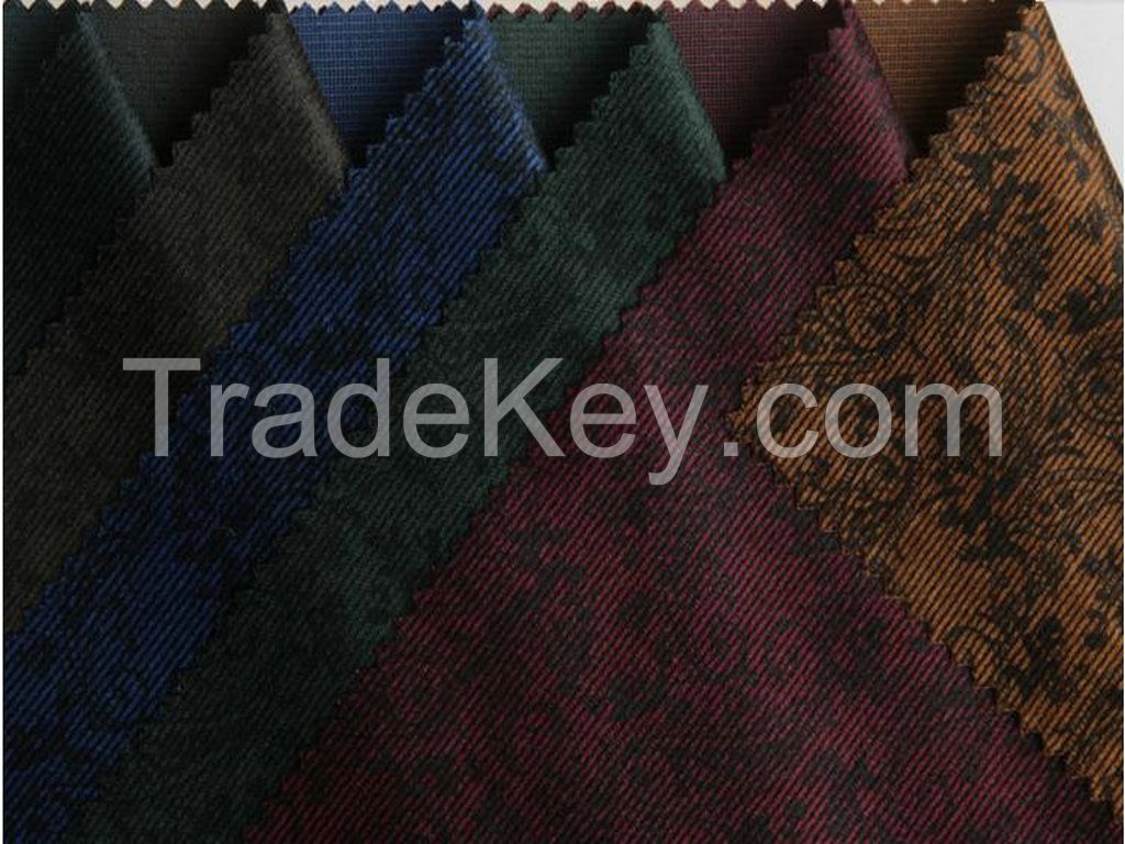 Good quality Polyester Man Made Polyester cationic print fabric for men suits jackets JS-A002
