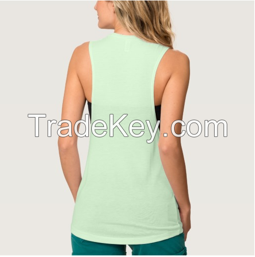 customized logo blank cotton plain wholesale tank top for lady