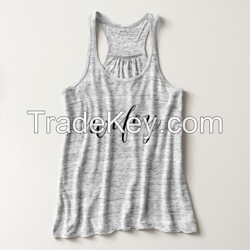 hotsale fashion sleeveless cotton tank top women with print