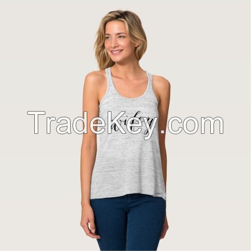 hotsale fashion sleeveless cotton tank top women with print