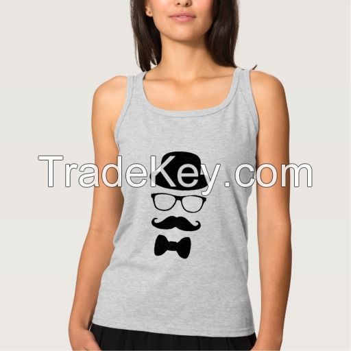 custom printed funny cotton hot girls sexy tank top wholesale