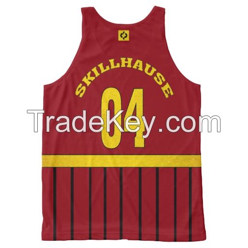 jersey china printed sports fashion men's hooded tank top