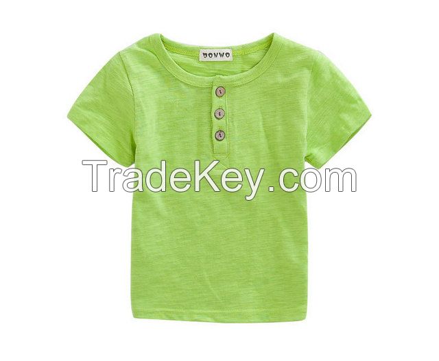 2015 fashion kids clothes wholesale girls O-neck short sleeve clothes